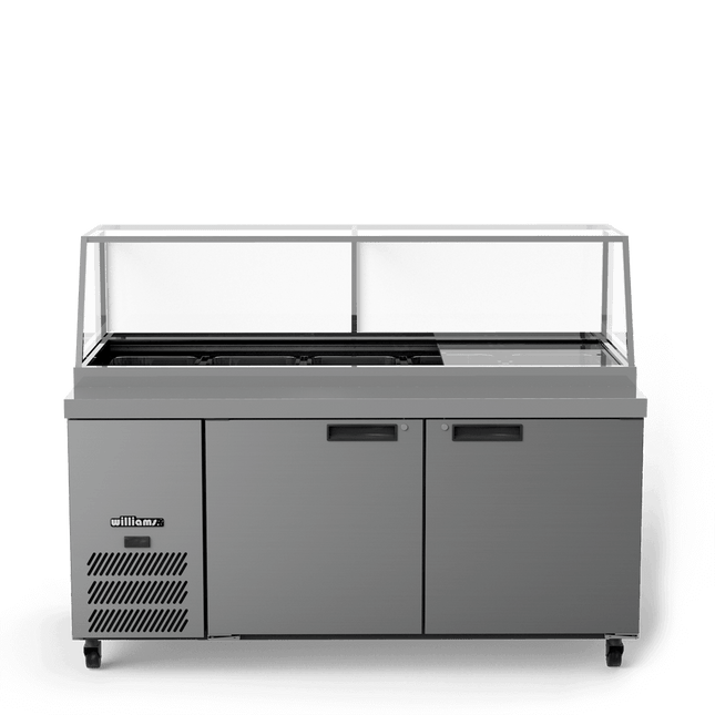 Williams Banksia - Three Door Stainless Steel  Prep Counter Refrigerator With Flat Blown Air Well