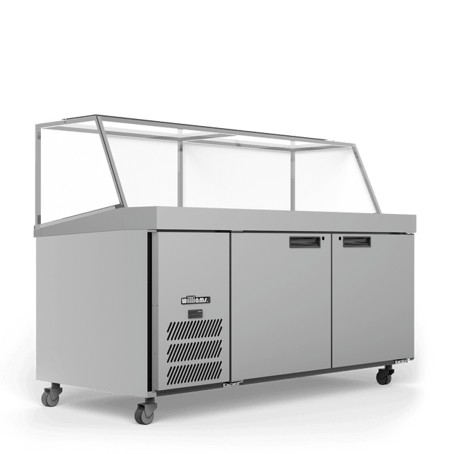 Williams Banksia - Two Door Stainless Steel Prep Counter Refrigerator With Angled Blown Air Well