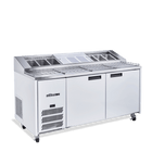 Williams Jade Pizza - Two Door White Colorbond Pizza Prep Counter Refrigerator With Blown Air Well