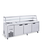 Williams Jade Sandwich - Three Door Stainless Steel Prep Counter Refrigerator With Blown Air Well