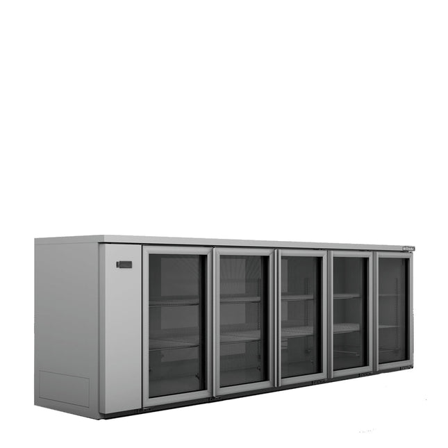 Williams Cameo - Five Door Stainless Steel Remote Back Bar Counter Display Refrigerator