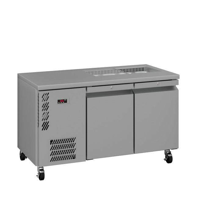 Williams Opal - Two Door Stainless Steel Under Counter Refrigerator With Blown Air Well