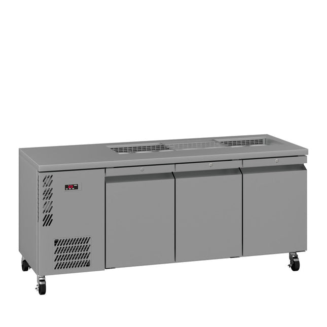 Williams Opal - Three Door Stainless Steel Under Counter Refrigerator With Blown Air Well