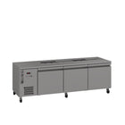 Williams Emerald - Three Door Stainless Steel Under Counter Refrigerator With Blown Air Well