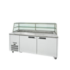 Williams Jade Sandwich - Two Door White Colorbond Prep Counter Refrigerator With Blown Air Well
