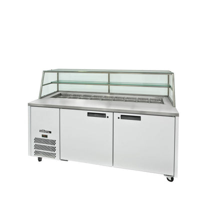 Williams Jade Sandwich - Two Door White Colorbond Prep Counter Refrigerator With Blown Air Well