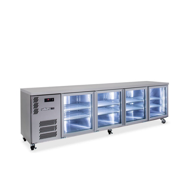 Williams Boronia -  Four Door Stainless Steel Under Counter Display Refrigerator
