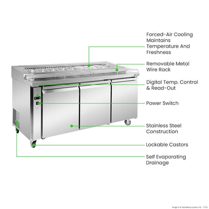 Thermaster PWB180 Pizza Prep Bar Fridge — gallery view 10