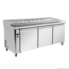 Thermaster PWB180 Three-Door Pizza Prep Bar Fridge — front view