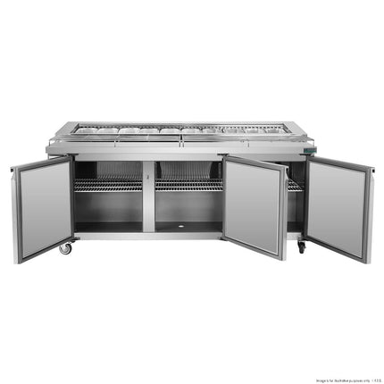 Thermaster PWB180 Pizza Prep Bar Fridge — angled view