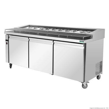 Thermaster PWB180 Pizza Prep Bar Fridge — detail view