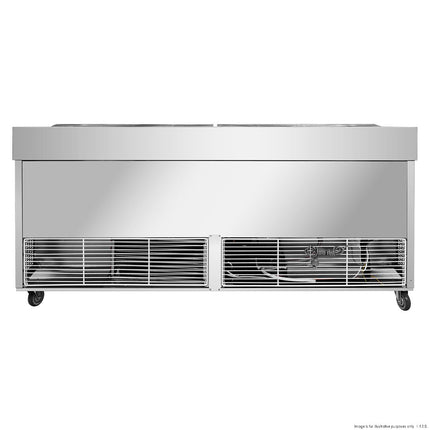 Thermaster PWB180 Pizza Prep Bar Fridge — GN pan rail detail