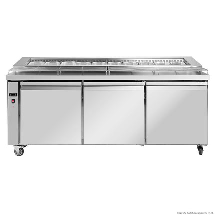 Thermaster PWB200 Pizza Prep Bench – rear view