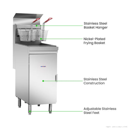 GasMAX Superfast 18L Natural Gas Tube Fryer RC300E