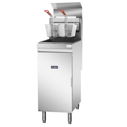FryMAX RC300E fryer showing durable stainless steel finish