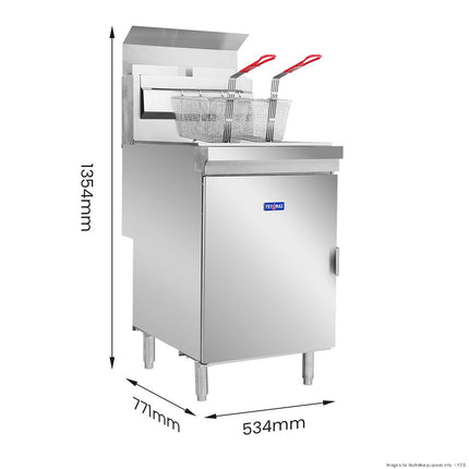 FryMAX RC400TE Fryer — three-quarter view