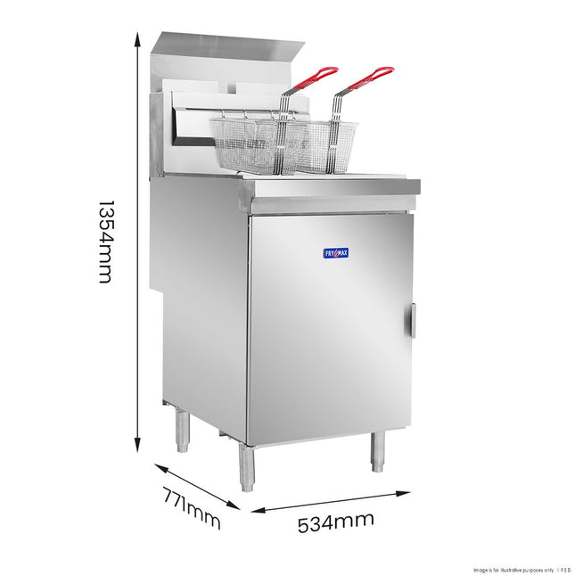 FryMAX RC400TE Fryer — three-quarter view