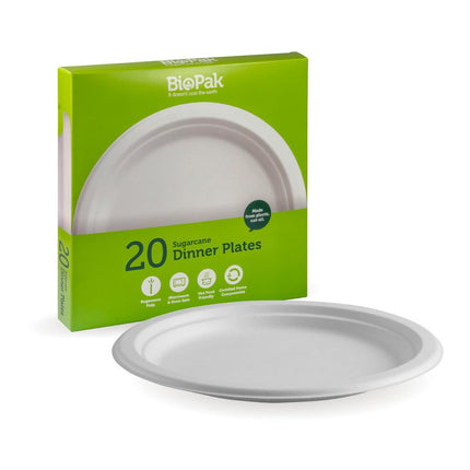 BioPak BioCane Plates – Bulk (Retail Packs)