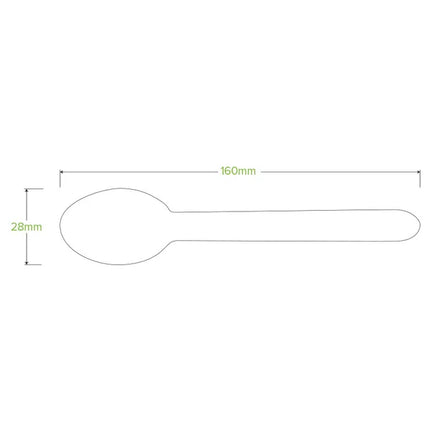 BioPak RT-HY-16S-20X10P-P 16cm spoon 10pk - wood