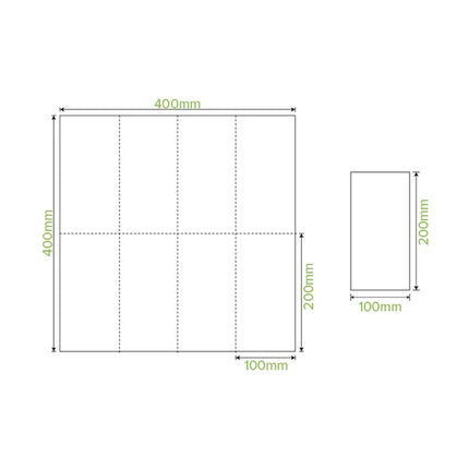 BioPak L-DNQ1/8-N 2-ply 1/8 fold quilted dinner napkin