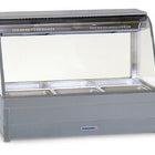 Roband Curved Glass Hot Food Display Bar, 6 pans double row