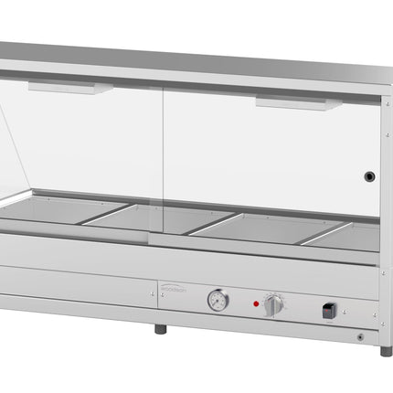 Woodson 4 Module Straight Glass Hot Food Display W.HFS24