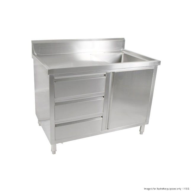 Modular Systems SC-6-1200R-H Cabinet with Right Sink - FED