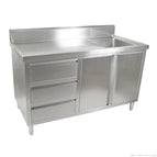 1500(W) x 600(D) x 1050(H)mm / Right Sink