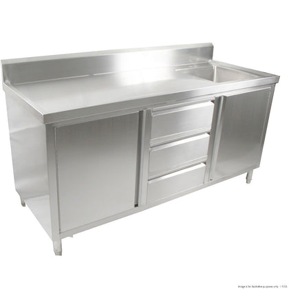 Modular Systems 1800mm Stainless Steel Sink Cabinet Right Sink SC-6-1800R-H