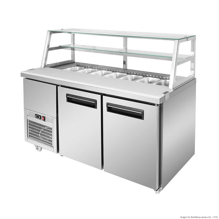 Thermaster SCB/15 Cold Bain Marie — pan wells open top view