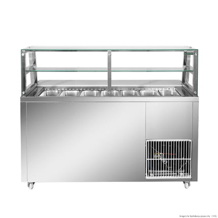 Thermaster SCB/15 Cold Bain Marie — door open interior view