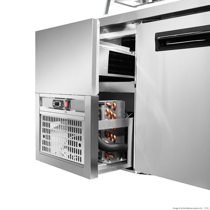 Thermaster SCB/15 Cold Bain Marie — interior shelf detail
