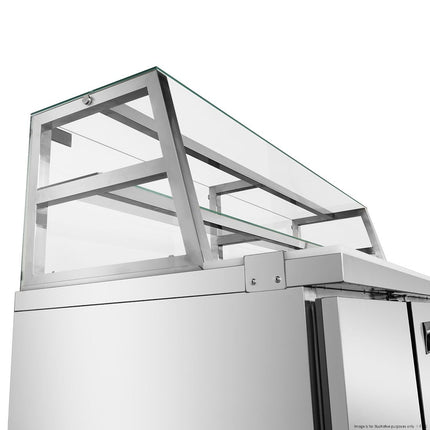 Thermaster SCB/15 Cold Bain Marie — glass guard detail