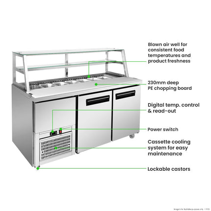 Thermaster SCB/15 Cold Bain Marie — dimension diagram