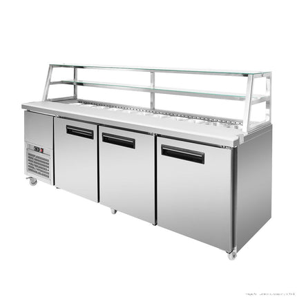 Thermaster 1000L Three Door Deluxe Sandwich & Salad Prep Bar Fridge SCB/21