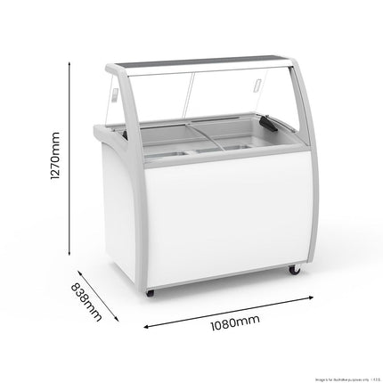 Thermaster SD-325P Gelato Display Freezer - Angle View