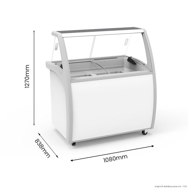 Thermaster SD-325P Gelato Display Freezer - Angle View