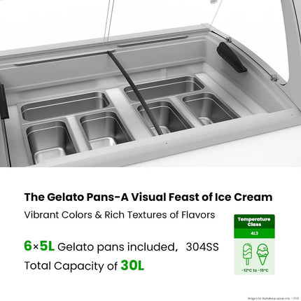 Thermaster SD-325P Gelato Display Freezer - Pan Configuration