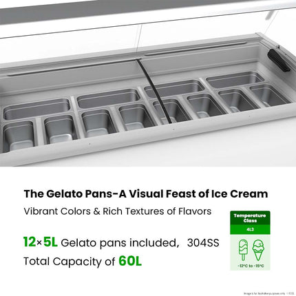 Thermaster 535L Gelato Display SD-575P - Interior Pan Wells