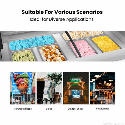 Thermaster 535L Gelato Display SD-575P - Glass Panel Detail