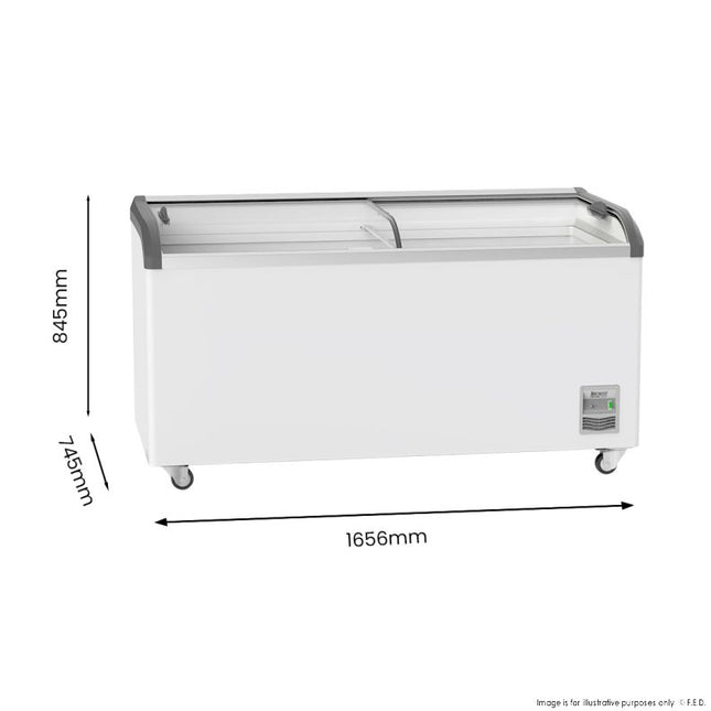 Thermaster SD-576K 576L Supermarket Chest Freezer - Side View