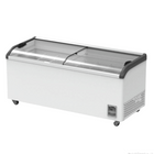Thermaster SD-666K 666L Supermarket Glass Sliding Lid Chest Freezer - front view