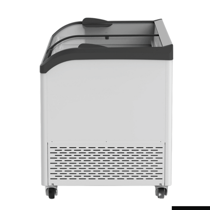 Thermaster SD-666K 666L Supermarket Glass Sliding Lid Chest Freezer - side view