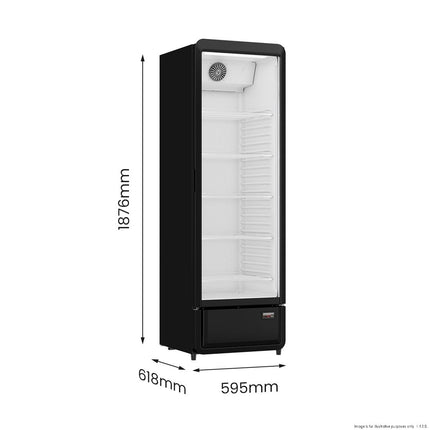 Thermaster SDC-343B — interior shelving and beverage display