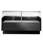 Serie MR Black 2000mm Wide Deli Display with Storage and Castors TDMR-0920B - TDMR-0920B