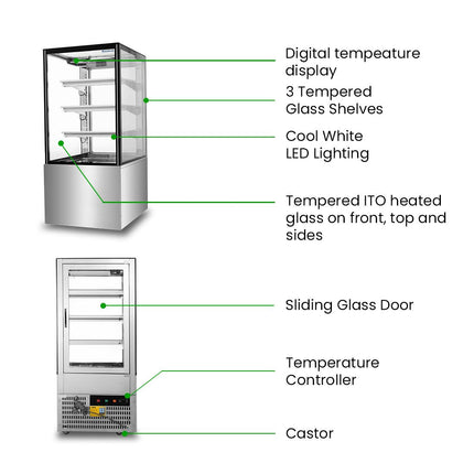 BONVUE Three Tier Cake Display Fridge 600mm- SF820V