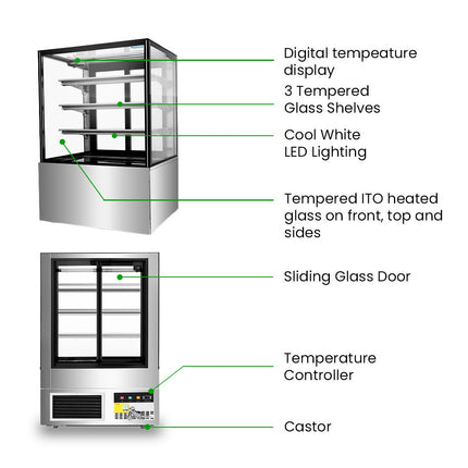 BONVUE Three Tier Cake Display Fridge 900mm SF830V