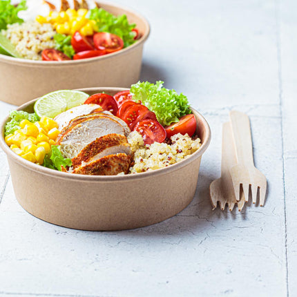 PakMax Kraft Paper Salad Bowls