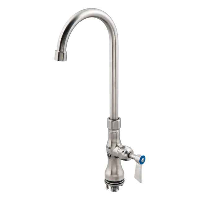3Monkeez Stainless Steel Single Hob Mount Body with Single Control and 7" Gooseneck Spout