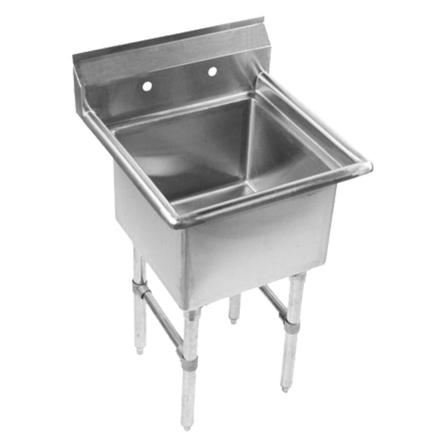 Modular Systems stainless steel sink with basin SKBEN01-1818N heavy-duty square bowl sink with splashback